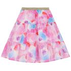 Girls Pink Logo Skirt, 1, hi-res