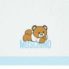 Blue & White Teddy Bear Logo Baby Blanket, 2, hi-res