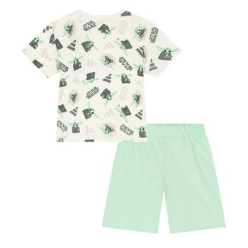 Younger Boys Ivory & Green Star Wars Shorts Set