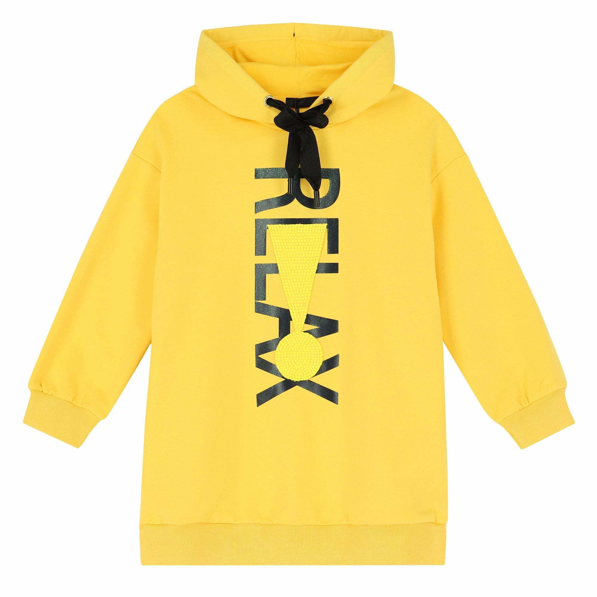 Yellow sweatshirt dress hotsell