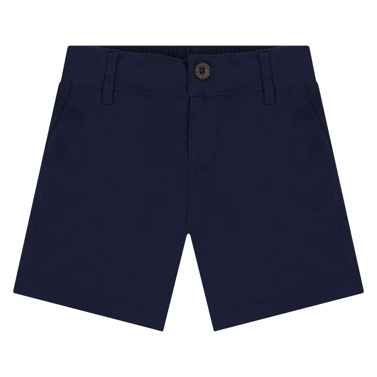 Baby Boys White & Blue Polo Bear Shorts Set, 1, hi-res