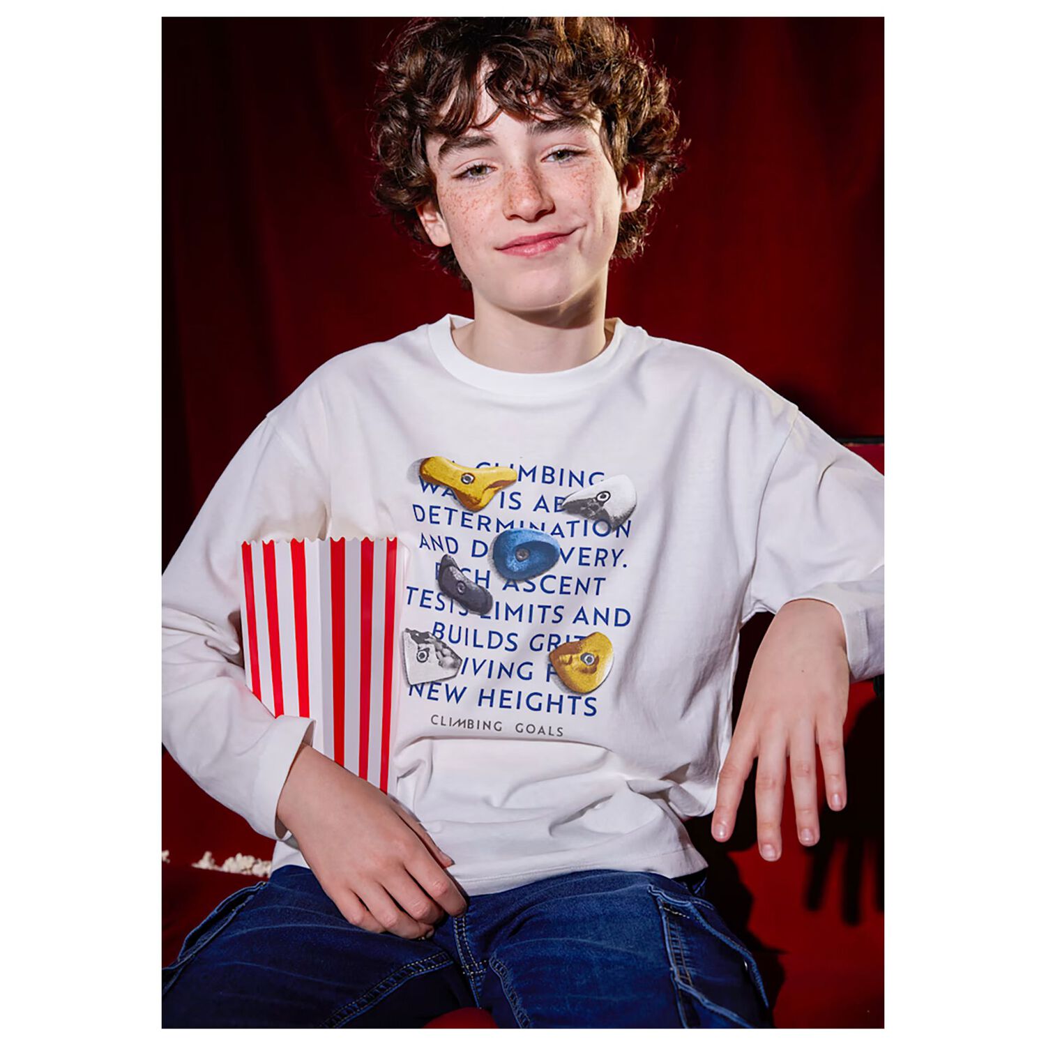 Boys Ivory Long Sleeve Top, 1, hi-res