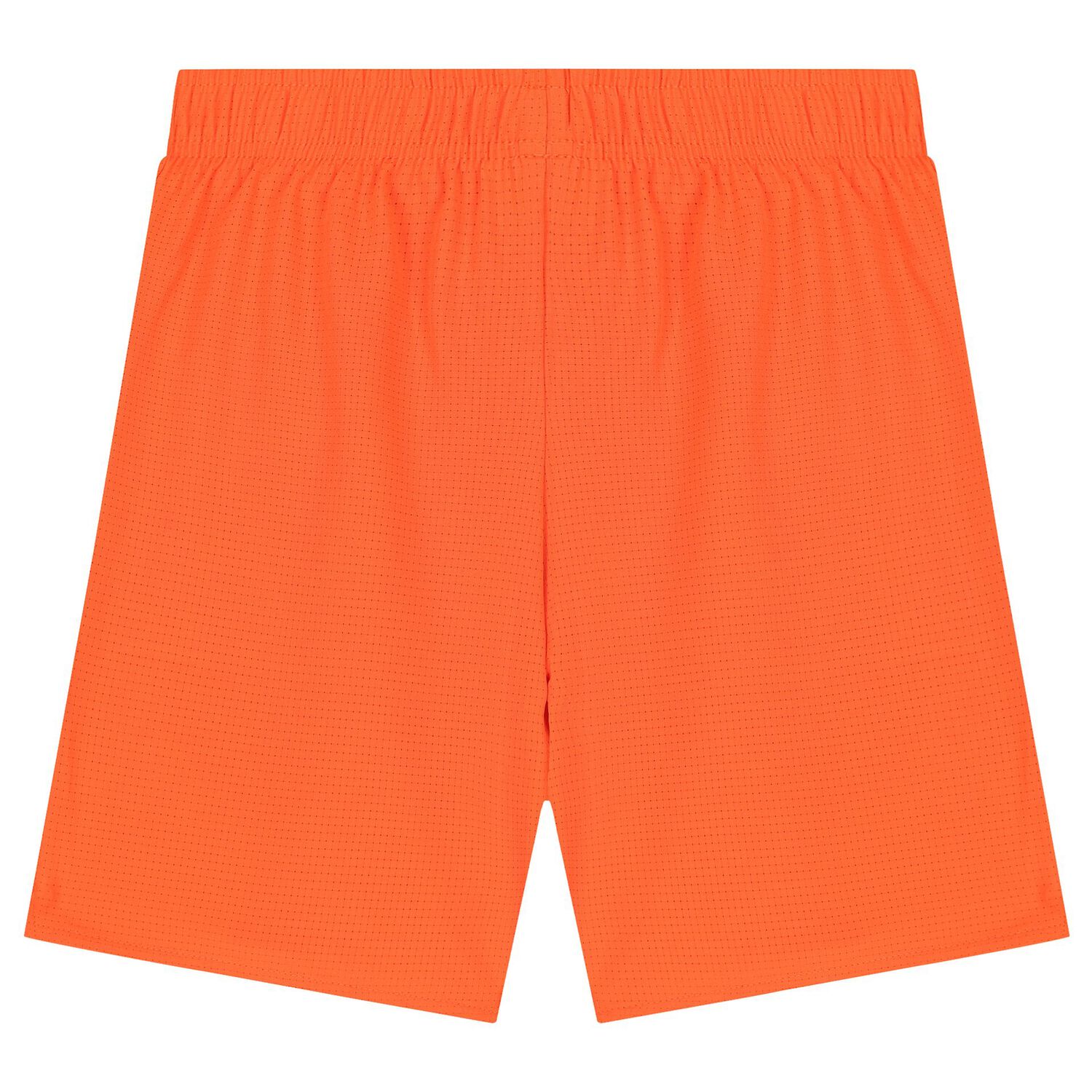Boys White & Orange Logo Shorts Set, 1, hi-res