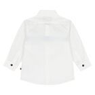 Younger Boys White Logo Shirt, 1, hi-res