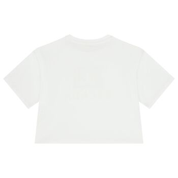 Girls White Logo T-Shirt