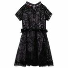 Girls Black Belted Dress, 1, hi-res
