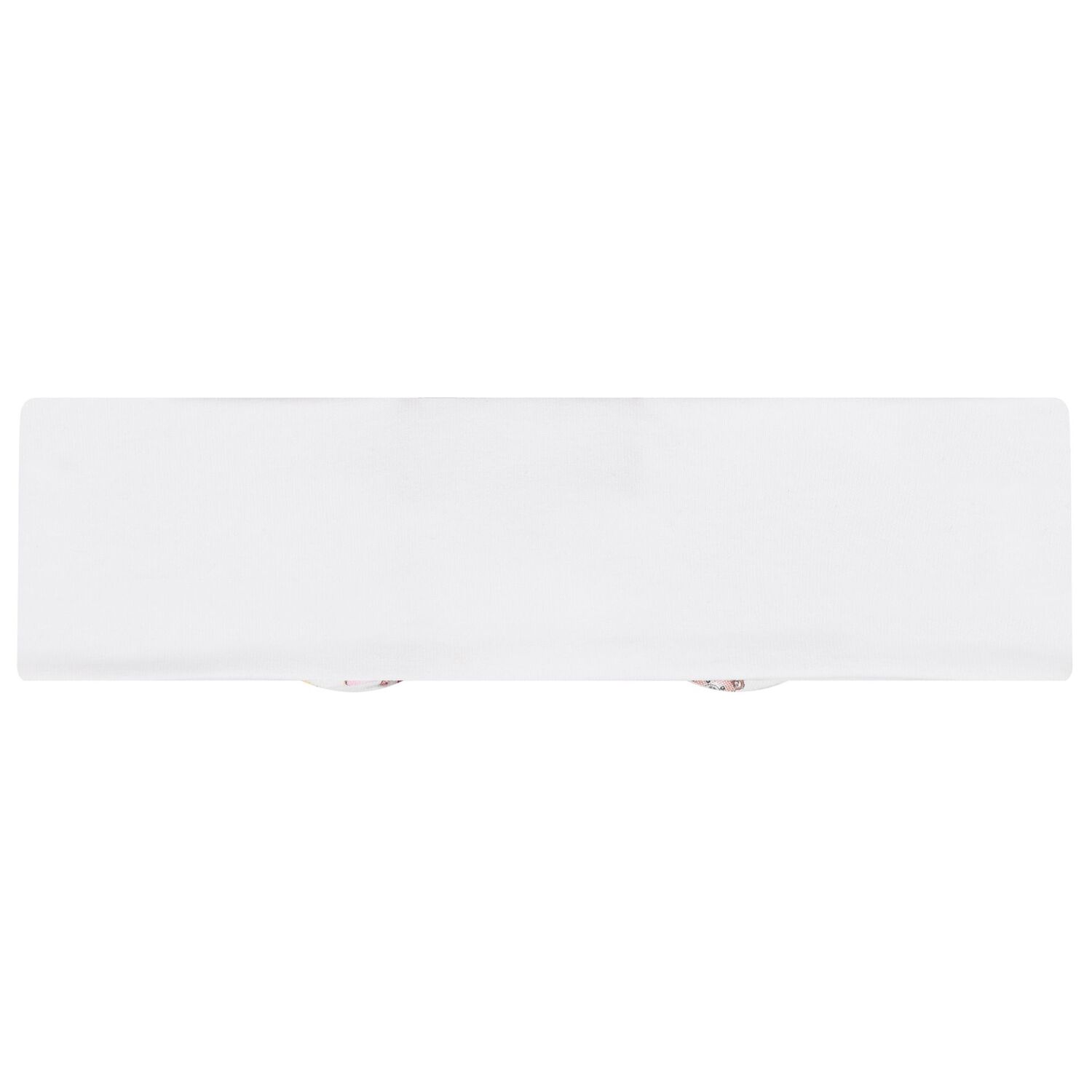 Baby Girls White Teddy Bear Logo Headband, 1, hi-res