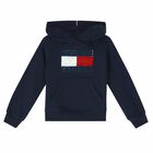Girls Navy Blue Hooded Sweatshirt, 1, hi-res