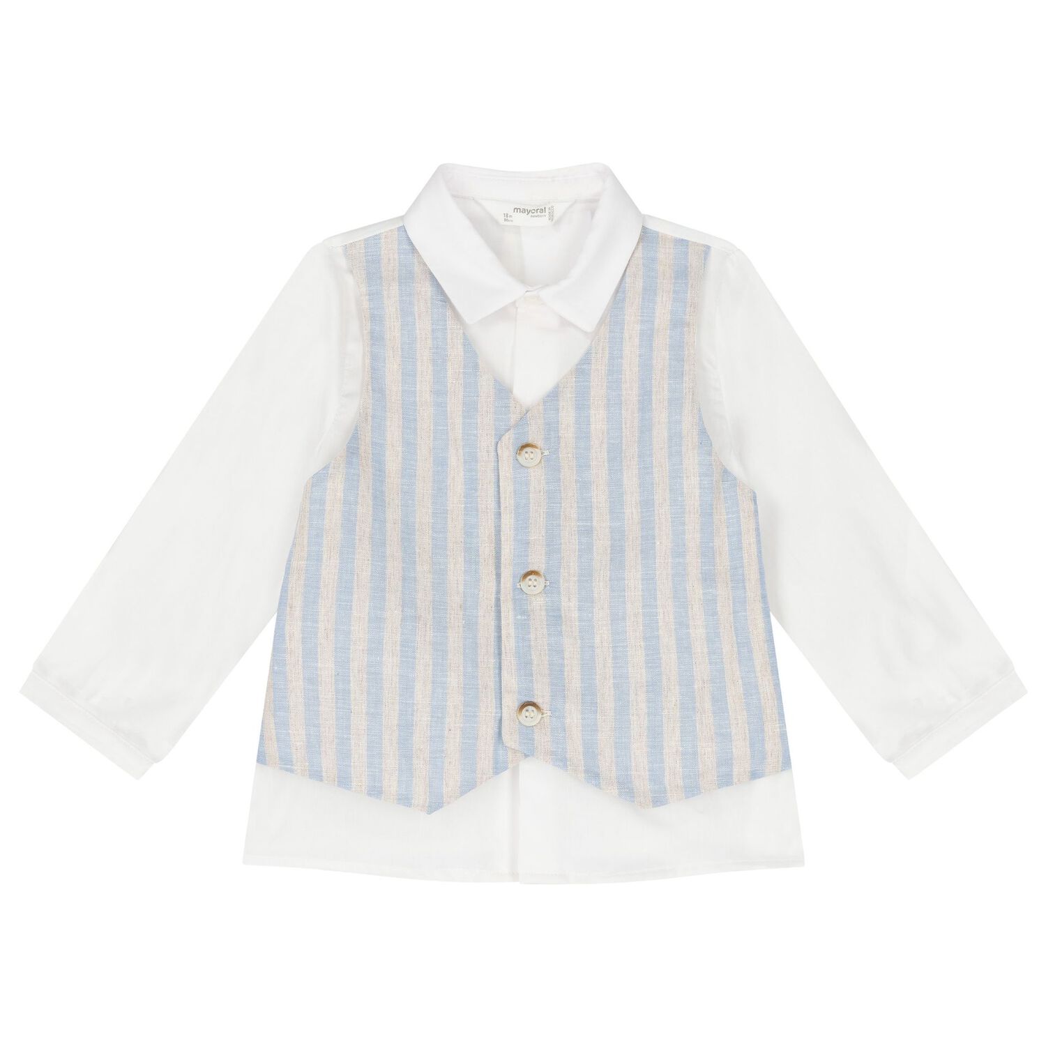 Baby Boys White & Blue Shorts Set, 1, hi-res