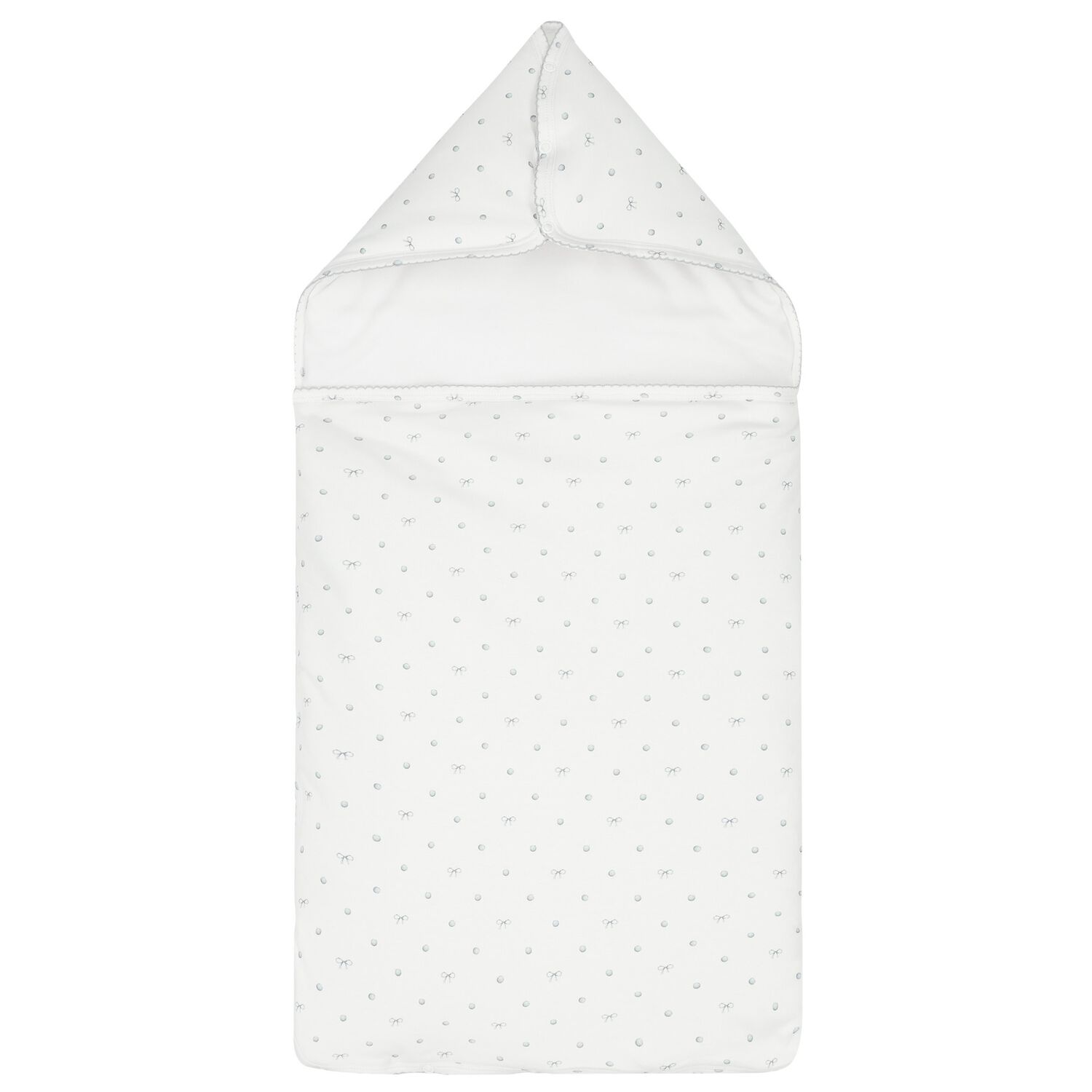 White Silver Bow Baby Nest, 1, hi-res