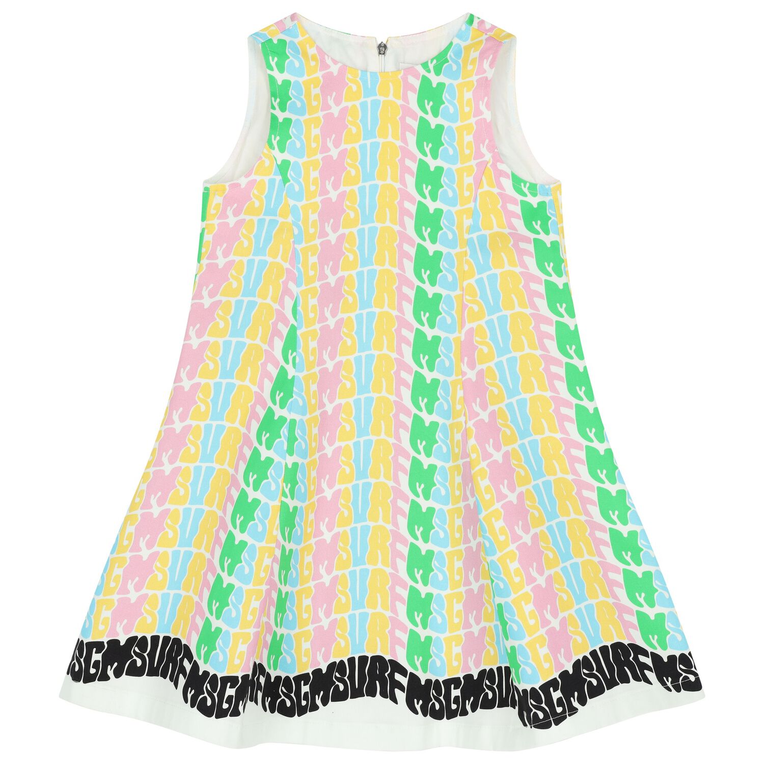 Girls Multi-Coloured Logo Dress, 1, hi-res