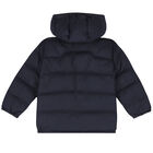 Boys Navy Logo Puffer Jacket, 1, hi-res