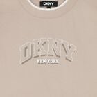 Boys Beige & White Logo T-Shirt, 1, hi-res