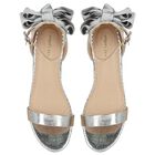 Girls Silver Sandals, 4, hi-res