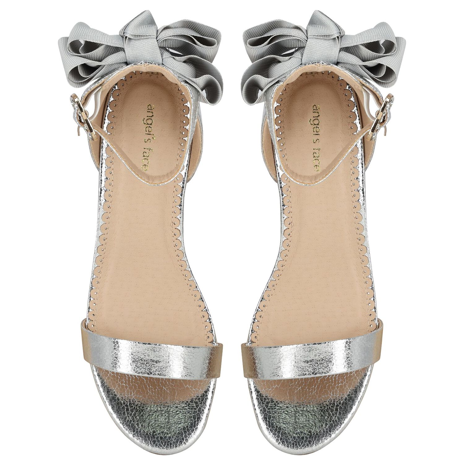 Girls Silver Sandals, 4, hi-res image number null