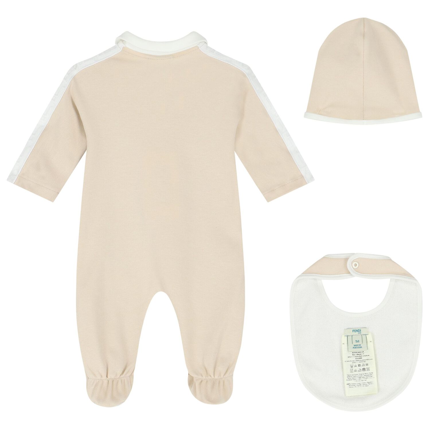 Beige Logo Babygrow Gift Set, , hi-res