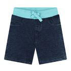 Baby Boys Blue Teddy Bear Logo Shorts Set, 1, hi-res
