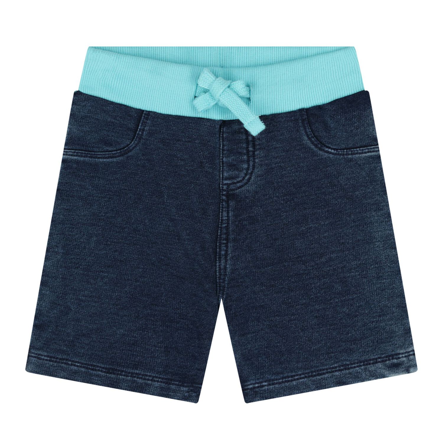 Baby Boys Blue Teddy Bear Logo Shorts Set, 1, hi-res