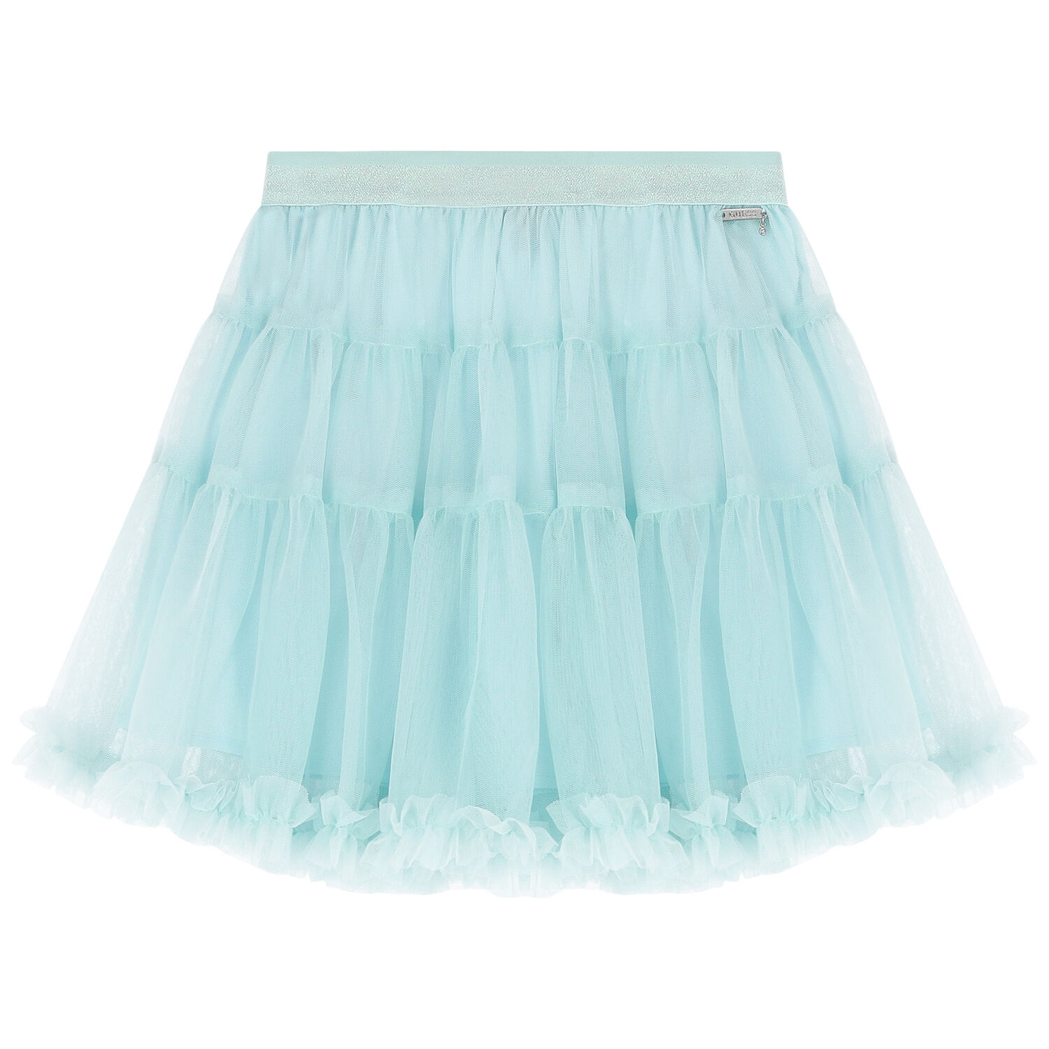 Girls Aqua Tulle Skirt, 1, hi-res
