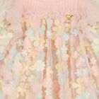 Girls Pink Tulle Flowers Dress, 1, hi-res