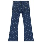 Girls Blue Denim Logo Jeans, 1, hi-res