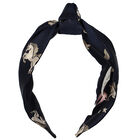 Girls Navy Blue Unicorn Jacquard Headband, 1, hi-res