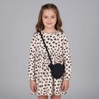 Girls Beige Leopard Dress Set, 1, hi-res
