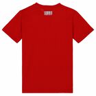 Boys Red Logo Printed T-Shirt, 1, hi-res