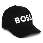 Boys Black Logo Cap, 1, hi-res