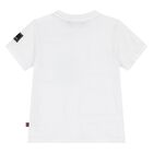 Younger Boys White Logo T-Shirt, 1, hi-res