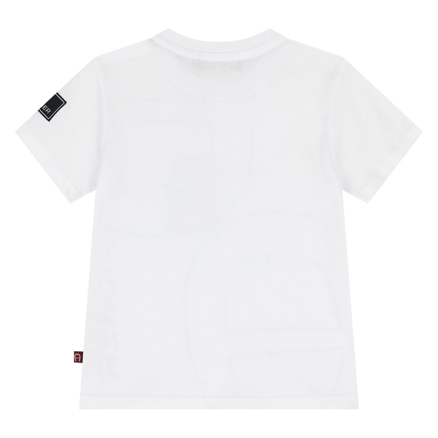 Younger Boys White Logo T-Shirt, 1, hi-res