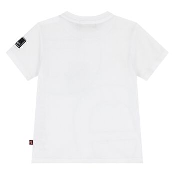 Younger Boys White Logo T-Shirt