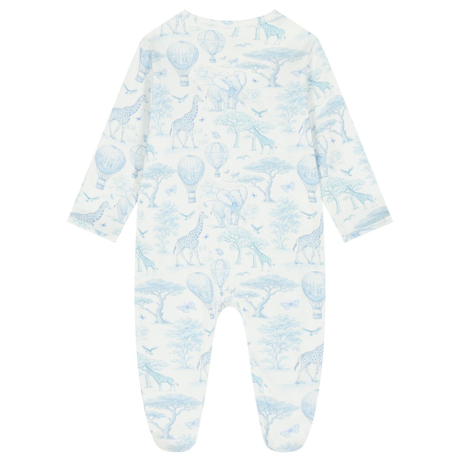 Baby Boys White & Blue Africa Babygrow Gift Set, 1, hi-res