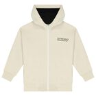 Ivory Logo Hooded Zip Up Top, 1, hi-res