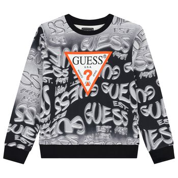 Boys Black & Grey Logo Sweatshirt
