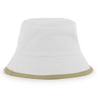 Baby Boys Beige & White Reversible Logo Hat , 2, hi-res