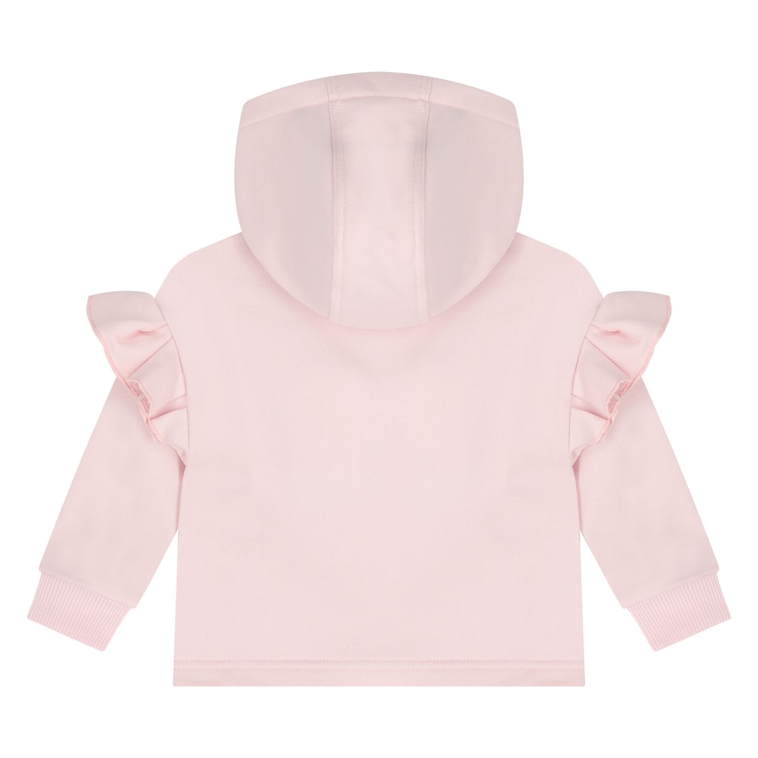 Younger Girls Pink Logo Hooded Zip Up Top, 1, hi-res