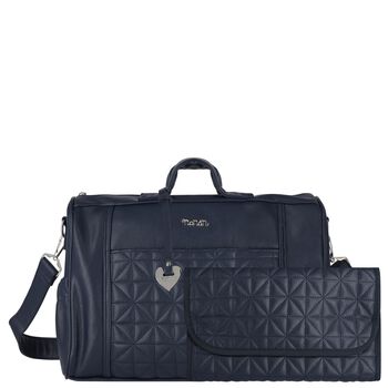 Navy Blue Quilted Baby Changing Bag
