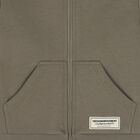 Beige Logo Oversized Hooded Zip Up Top, 2, hi-res