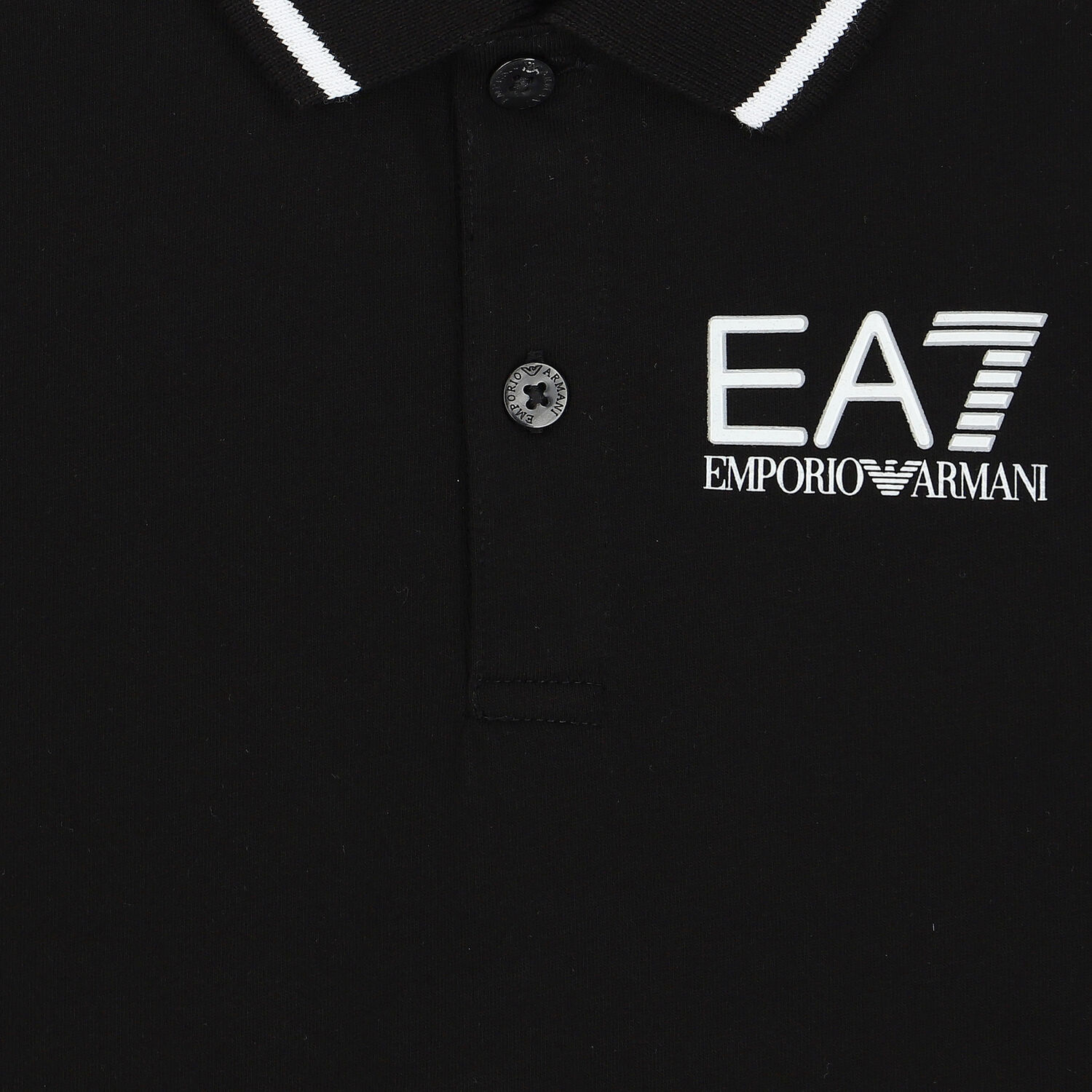Boys Black Logo Polo Shirt, 4, hi-res image number null