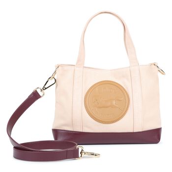 Girls Beige Horse Medal Handbag ( 20cm )