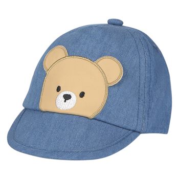 Baby Boys Blue Teddy Bear Cap