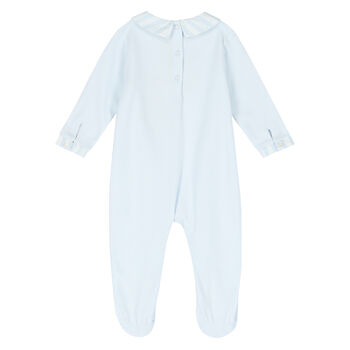 Baby Boys Blue Logo Babygrow