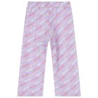 Girls Purple Logo Joggers, 1, hi-res