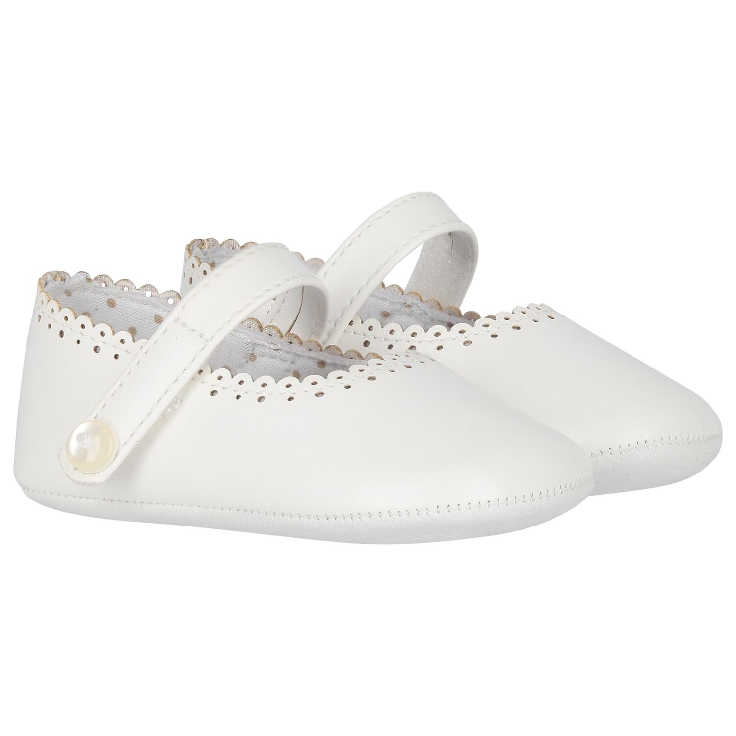 Baby Girls White Pre Walker Shoes, 2, hi-res