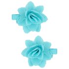 Girls Blue Flower Hairclips ( 2-Pack ), 2, hi-res