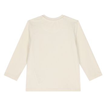 Baby Boys Beige Logo Long Sleeve Top