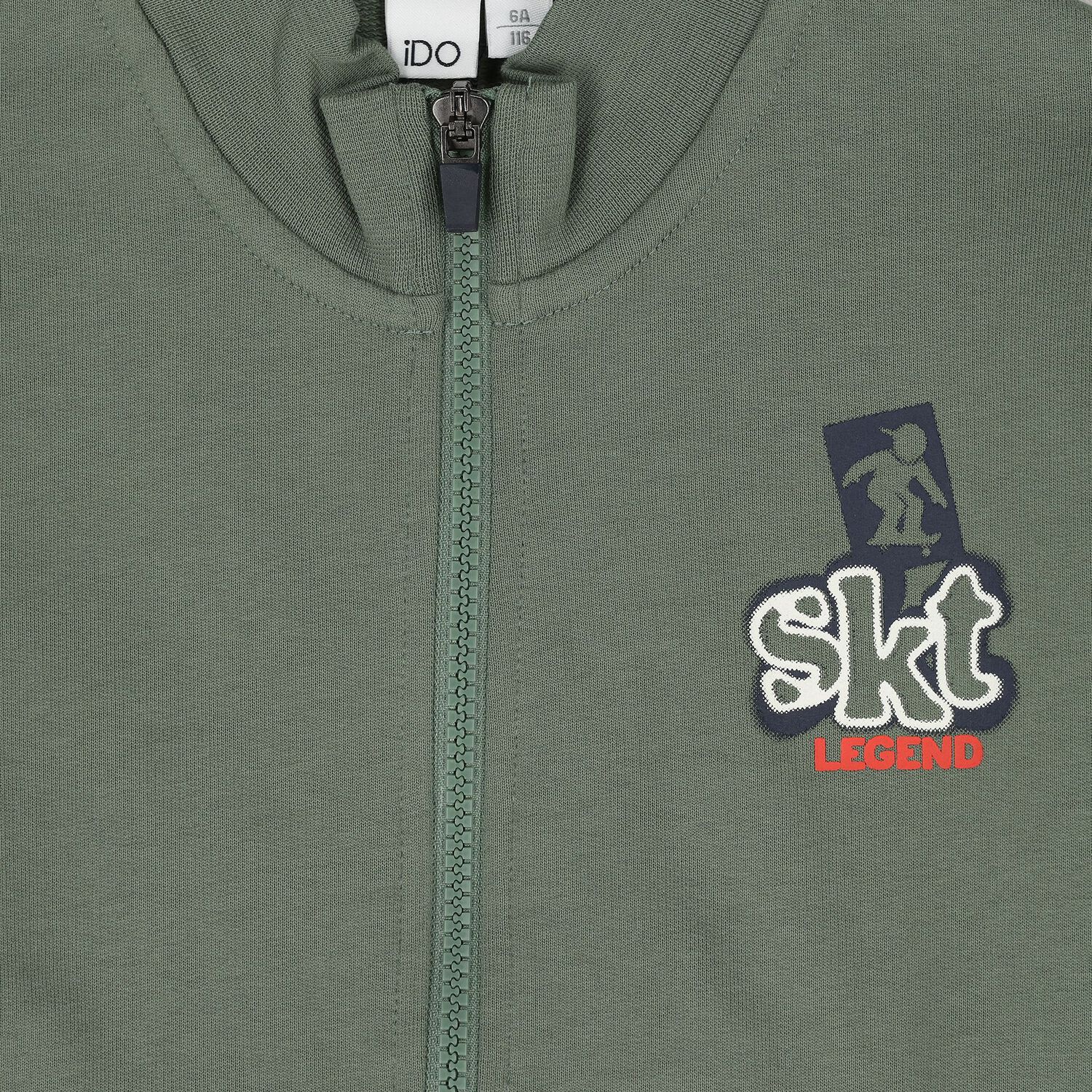 Boys Green & Ivory Skate Tracksuit Set, 1, hi-res