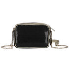 Girls Black & Gold Sequin Logo Shoulder Bag, 1, hi-res