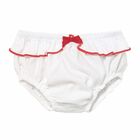 Baby Girls White & Red Floral Dress , 1, hi-res